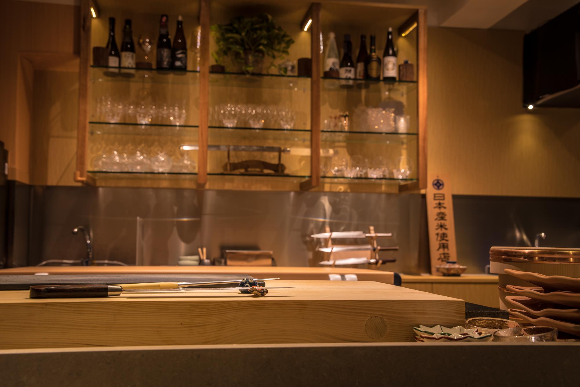 Interior of culinary studio with counter